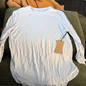 Halogen Classic White Long Sleeve Tee